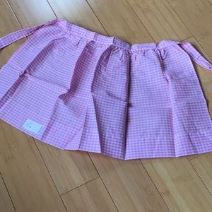 Little girl’s vintage gingham apron, pink NWT